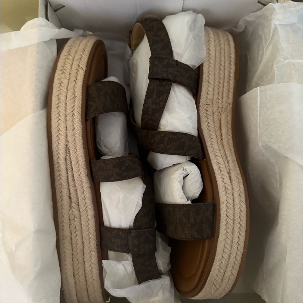 Michael Kors Brown Platform Sandals